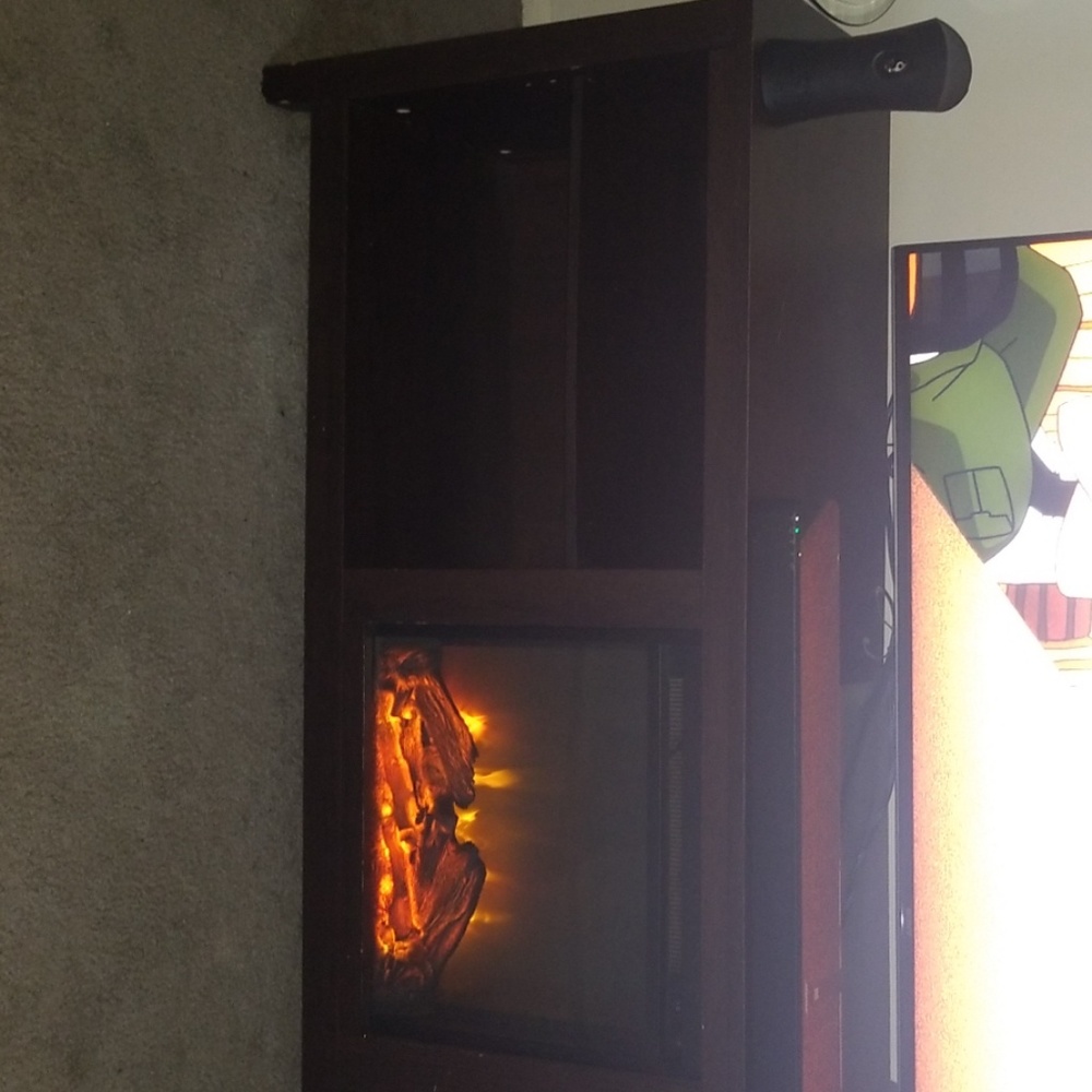 Fire place TV stand.